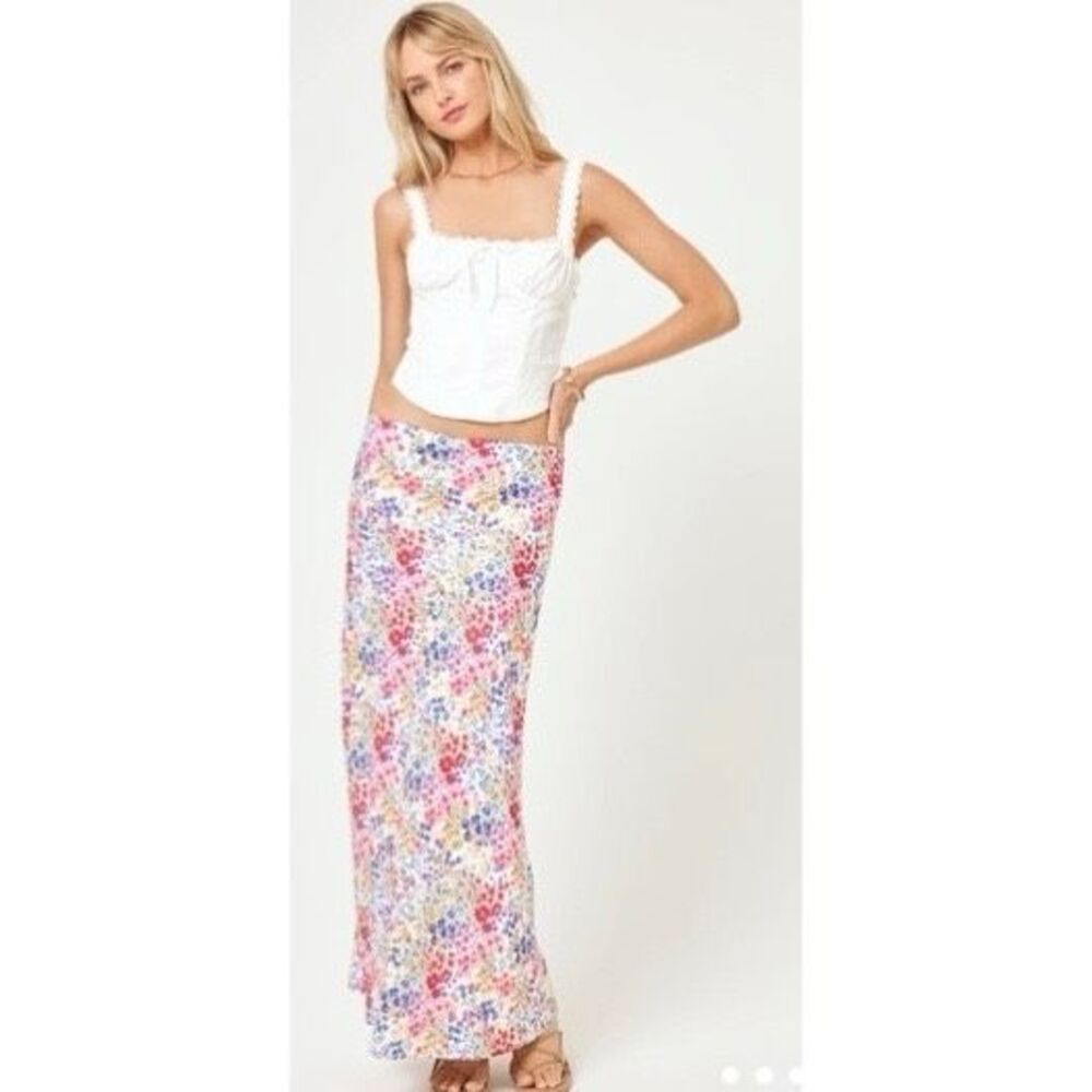L*Space Sweet As Honey Maxi Floral Skirt - Medium